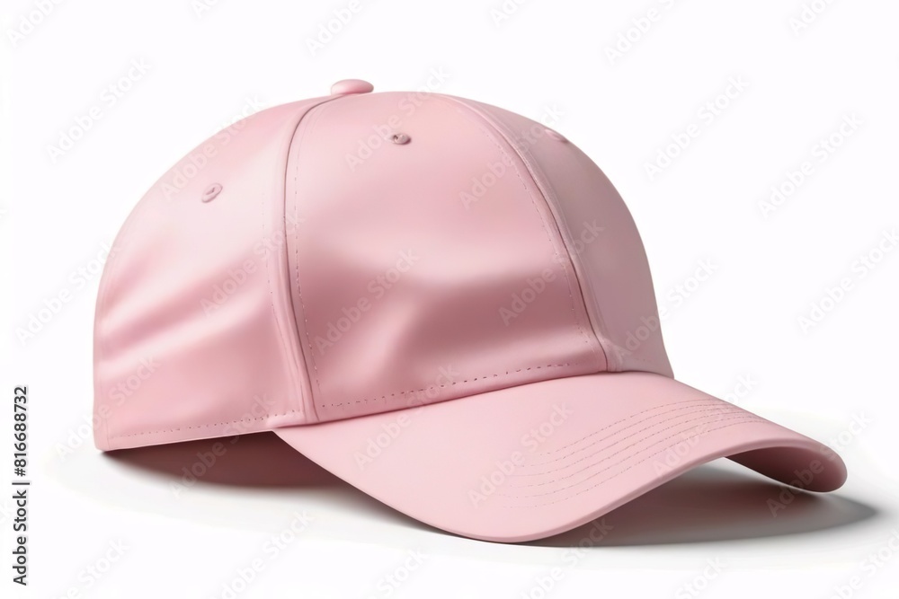 pink baseball cap. snapback hat. front view. isolated on white background. for mockups and branding identity pink baseball cap. snapback hat. front view. isolated on white background. for mockups and branding identity