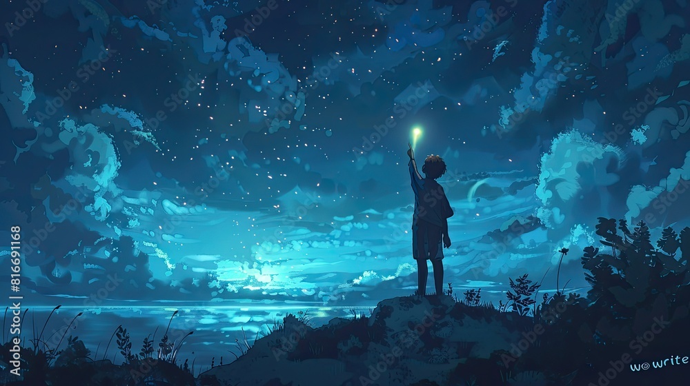 Fototapeta premium banner background of National Day of Light theme banner design for microstock, no text, and wide copy space, [A series of images showing lights