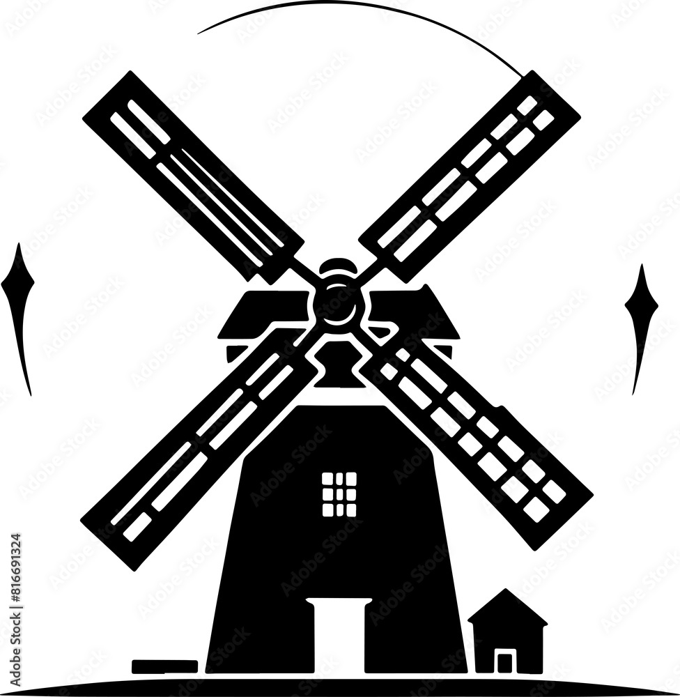 Windmill turbine icon isolated on white background Windmill turbine icon isolated on white background