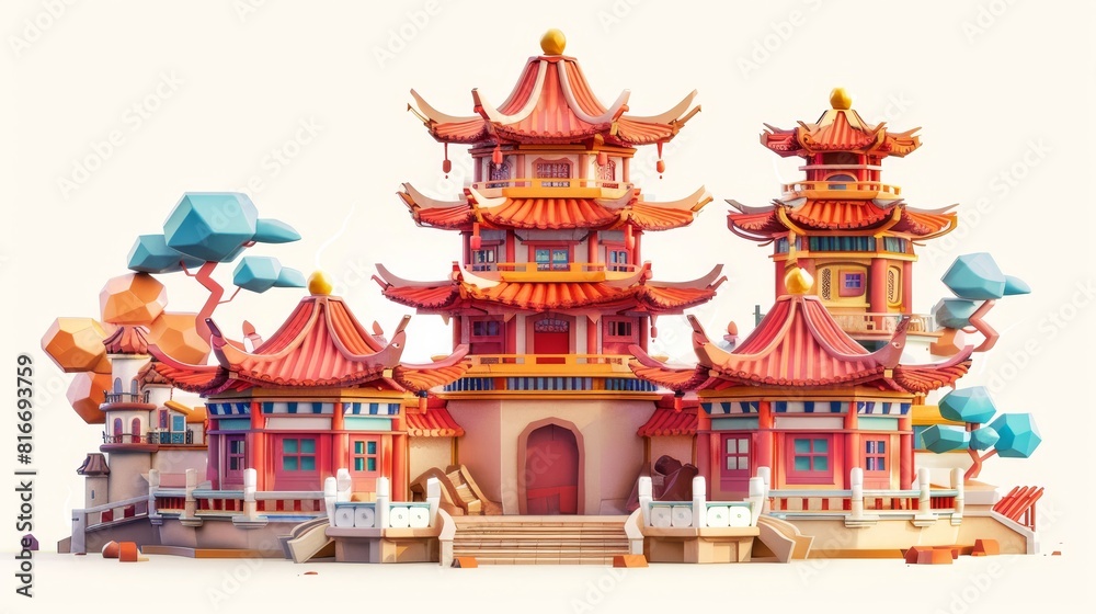 Traditional Asian houses on the China landing page Traditional Asian houses on the China landing page