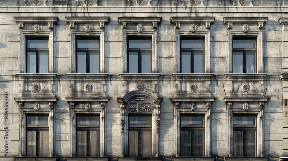 architectual building facades with windows