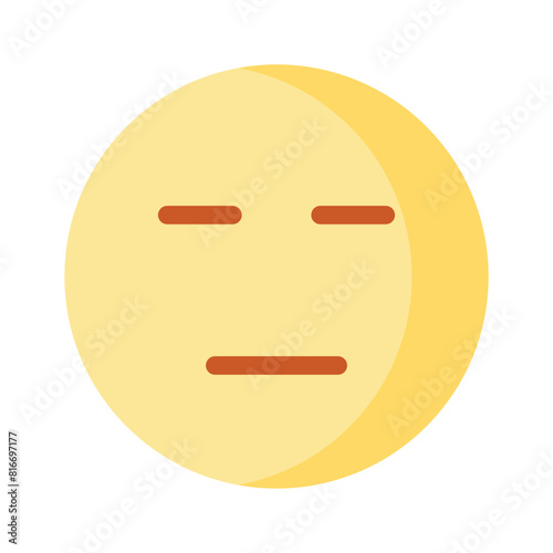 Expressionless, neutral emoji icon design, ready to use vector