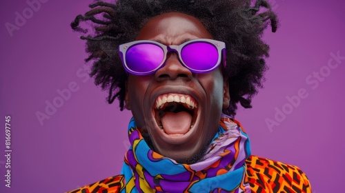 A Man with Vibrant Sunglasses