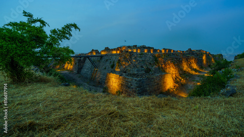 Evening view of the crusader Belvoir Fortress photo