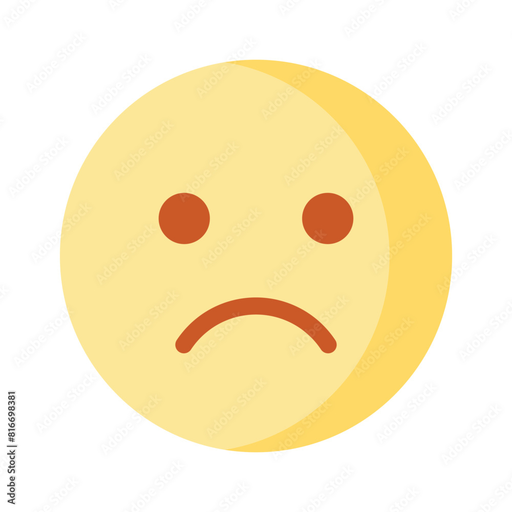 Get your hands on perfectly designed sad emoji icon, customizable vector Get your hands on perfectly designed sad emoji icon, customizable vector