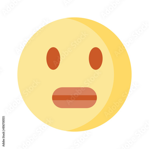 Scared emoji icon design, ready to use vector
