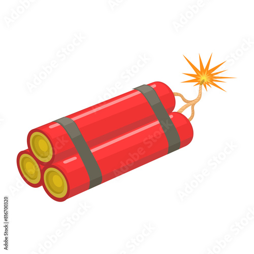 Dynamite Weapon Cartoon Illustration Vector