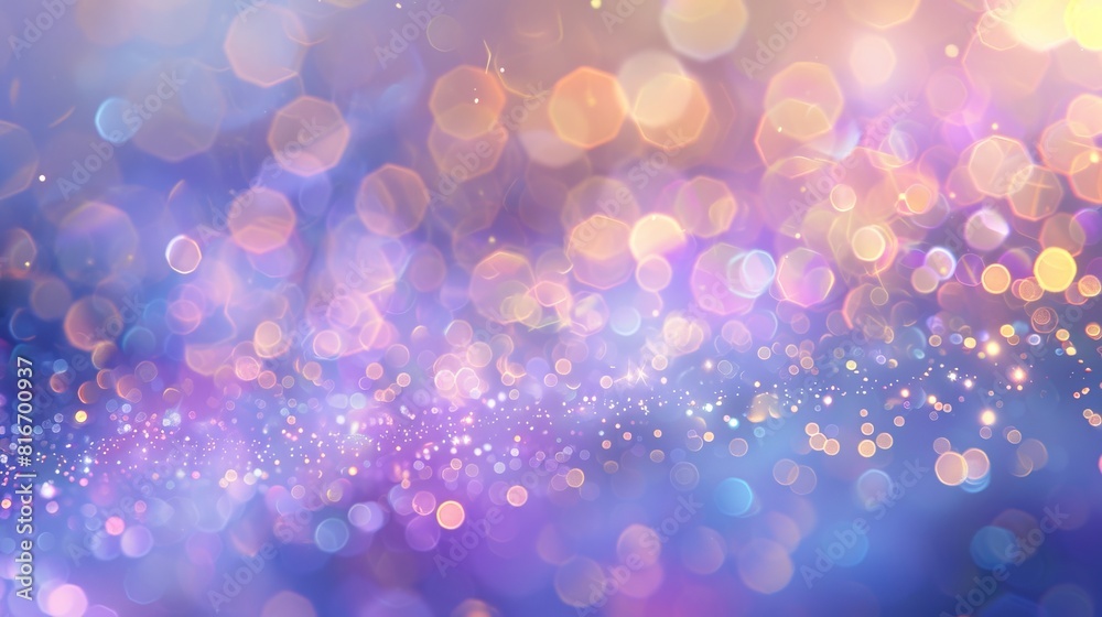 Abstract blur bokeh banner background. Rainbow colors, pastel purple, blue, gold yellow, white silver, pale pink bokeh background Abstract blur bokeh banner background. Rainbow colors, pastel purple, blue, gold yellow, white silver, pale pink bokeh background