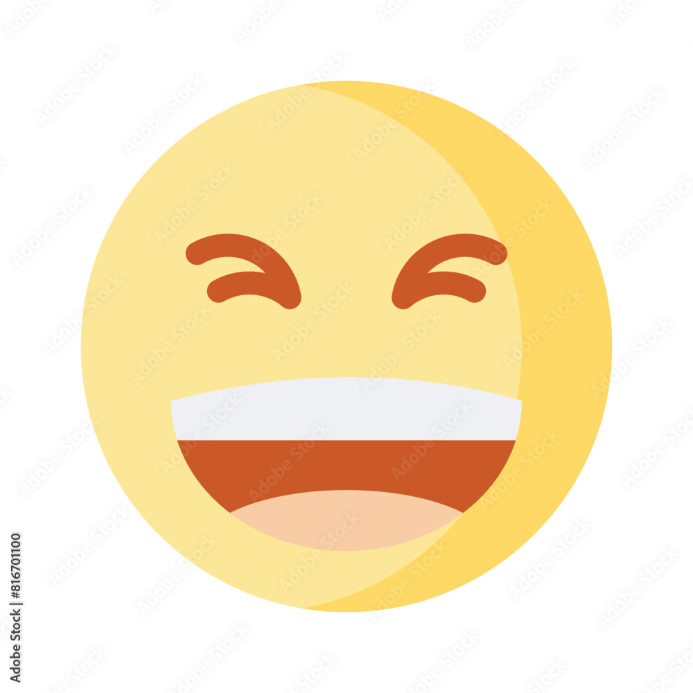 An editable icon of laughing emoji, easy to use and download An editable icon of laughing emoji, easy to use and download