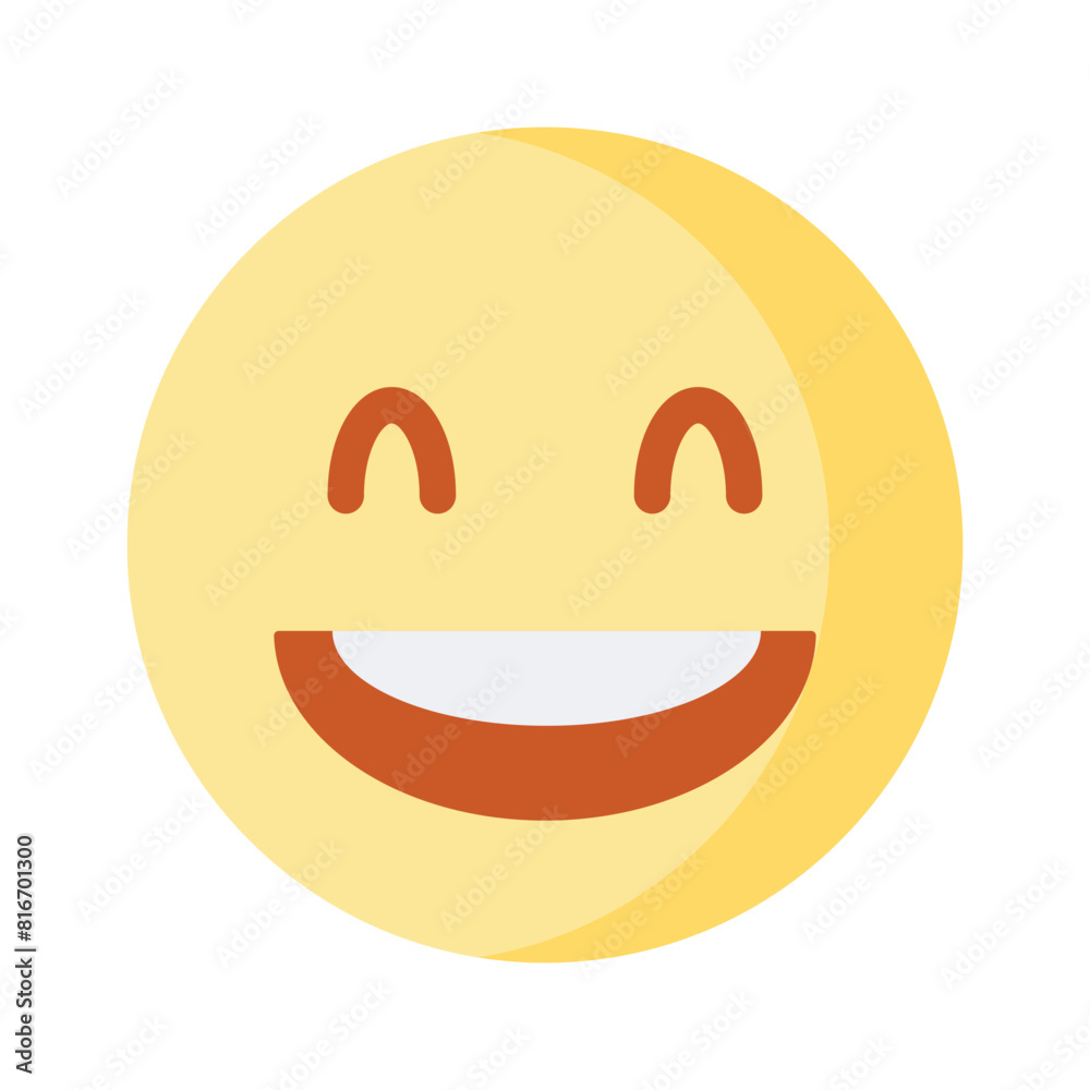 An editable icon of laughing emoji, easy to use and download