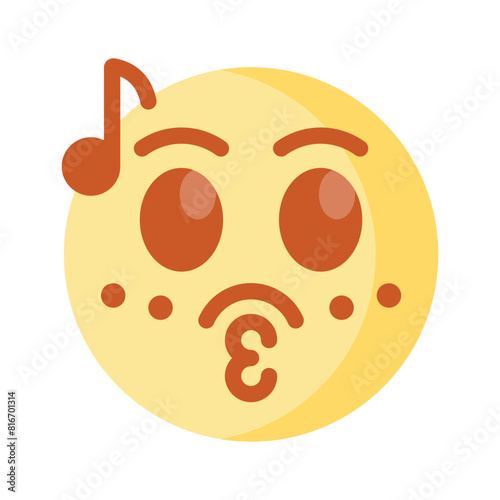 Have a look at this creative whistle emoji vector design