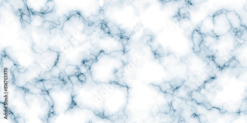 Abstract background with clouds or marble texture. Natural stone Marble white background wall surface black pattern. White Marbling surface stone wall tiles texture. Blue sky background. 
