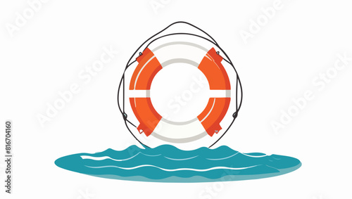 Safety at Sea: Lifebuoy Vector Illustration