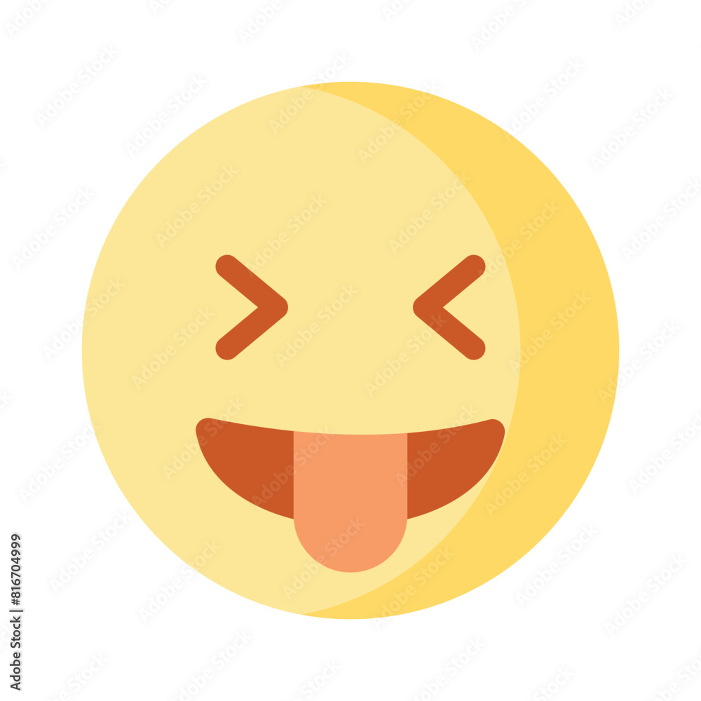 Face with tongue out, laugh emoji vector, joking emoji icon design Face with tongue out, laugh emoji vector, joking emoji icon design