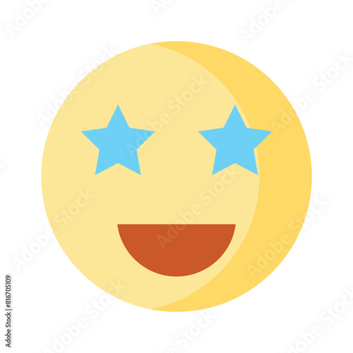 Get this creative excitement emoji in modern style