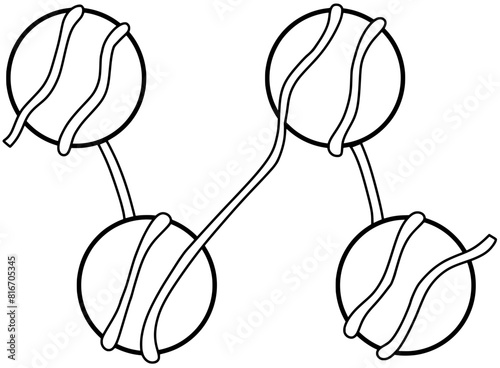 Structure of Nucleosome vector by hand drawn photo