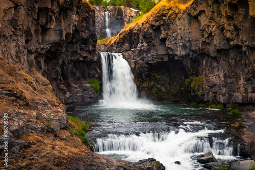 White River Falls in White River Falls State Park  near Maupin  Oregon