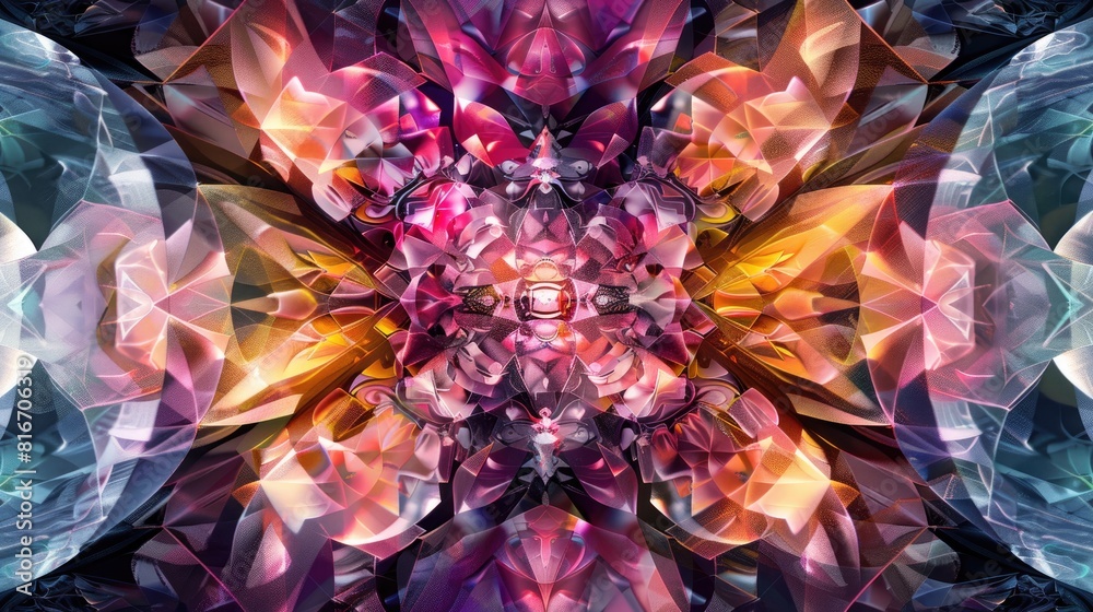 Abstract texture with varied colors in a unique kaleidoscopic background for graphic design Abstract texture with varied colors in a unique kaleidoscopic background for graphic design