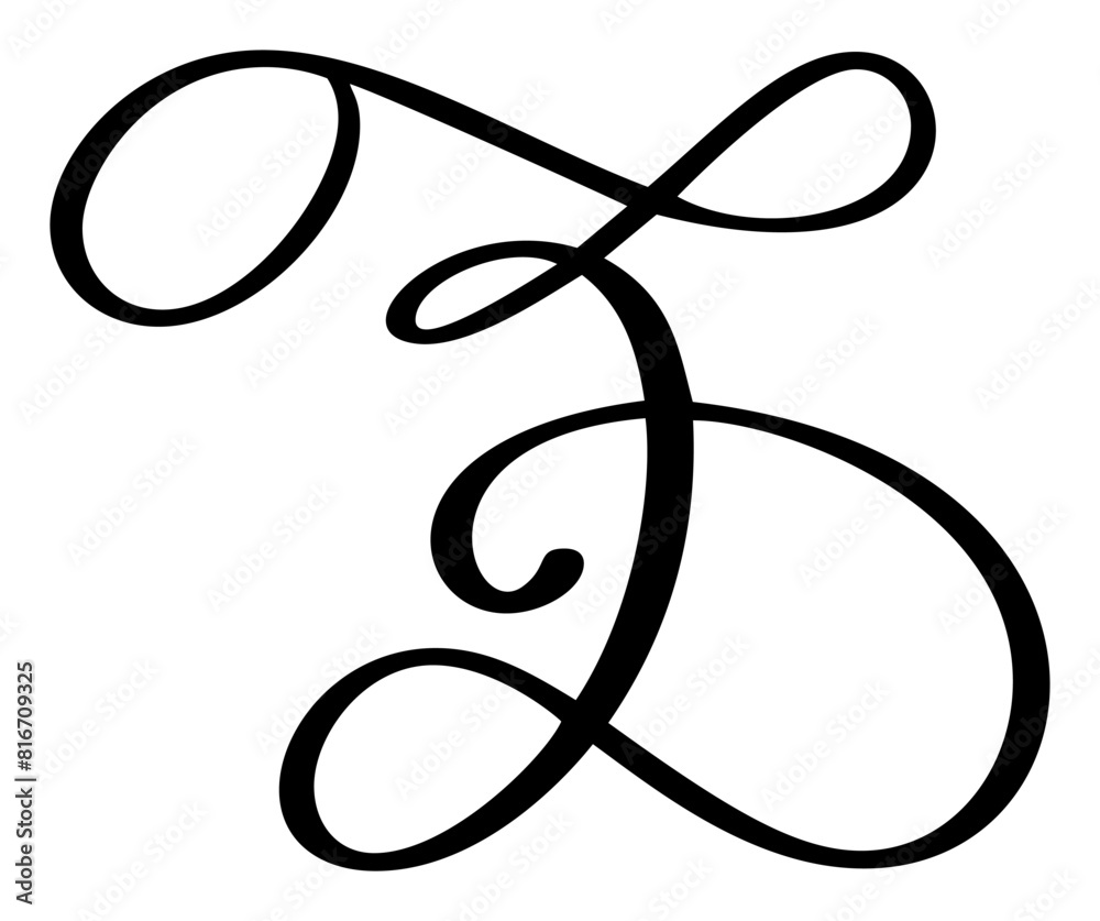 Hand drawn vector calligraphy letter D. Script font logo. Handwritten brush style flourish Hand drawn vector calligraphy letter D. Script font logo. Handwritten brush style flourish
