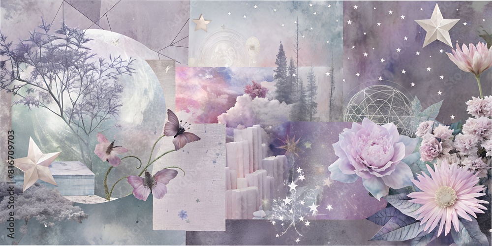 Collage, idea, desktop background, idea for a flyer, for an album, for ...
