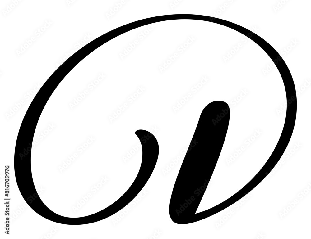 Hand drawn vector calligraphy letter D. Script font logo. Handwritten brush style flourish Hand drawn vector calligraphy letter D. Script font logo. Handwritten brush style flourish