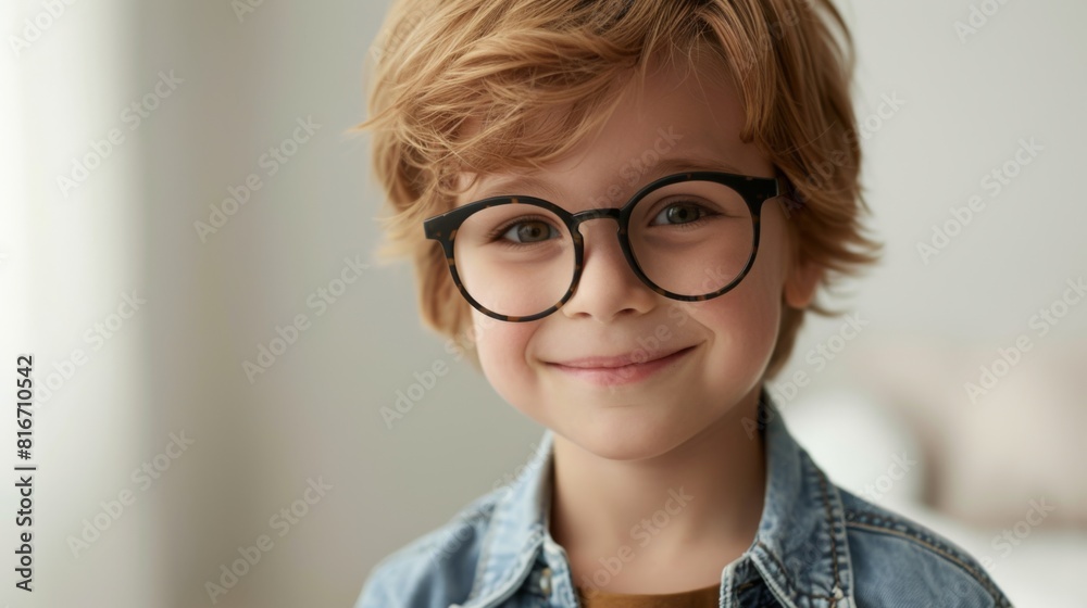 The Smiling Boy with Glasses