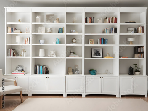 A pair of white bookcases with open shelves on each side, shelves, bookshelves, book shelf, book case, bookshelves, shelf, bookshelf, book shelf small library, ikea, shelves full, white map library