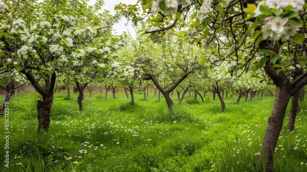 Close up images of blossoming apple trees in a spring garden Close up images of blossoming apple trees in a spring garden