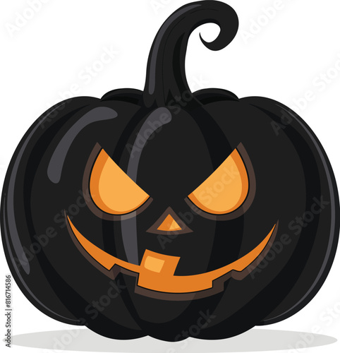 Halloween Pumpkin Flat Icon Illustrator Artwork