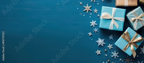 View of Christmas gift boxe...