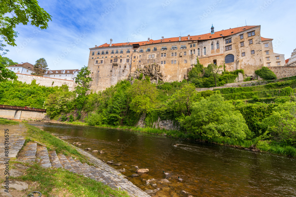 The ancient town and castle of Cesky Krumlov registered in the UNESCO list