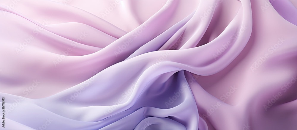 Obraz premium A stunning pastel purple dress with a soft and textured fabric is captured from a top view The flowing waves and dynamic look add a touch of elegance Perfect for fashion designs there is ample copy s