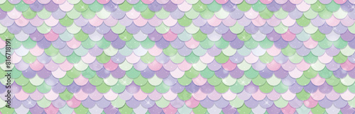 Seamless pattern of multicolored fish scales