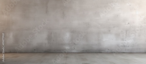 An image showing a concrete wall background with a copy space area on the floor 84 characters