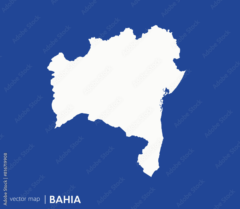 Obraz premium Bahia state map. Federative unit of Brazil. Vector map for any needs.