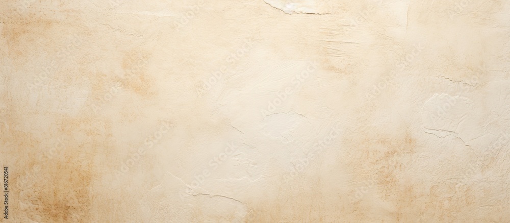 Fototapeta premium A rough textured white beige paper background with light spots offering a blank copy space image in shades of beige yellow and brown