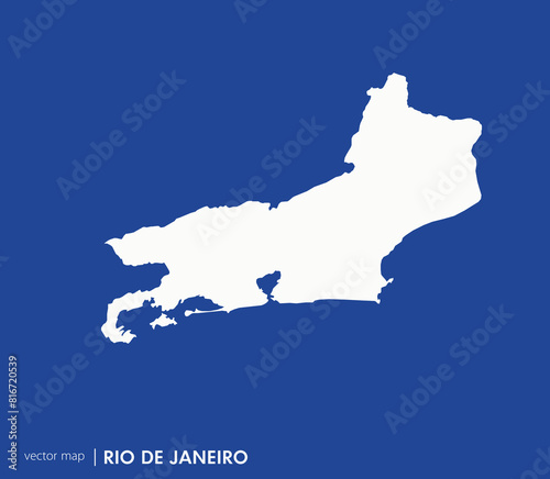 Rio de Janeiro state map. Federative unit of Brazil. Vector map for any needs.	
