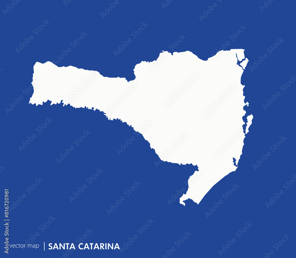 Santa Catarina state map. Federative unit of Brazil. Vector map for any needs. Santa Catarina state map. Federative unit of Brazil. Vector map for any needs.