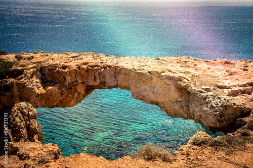 Crow's Arch rock in Cyprus
