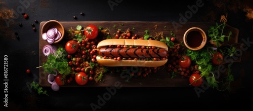 A top down view of a BBQ ho...
