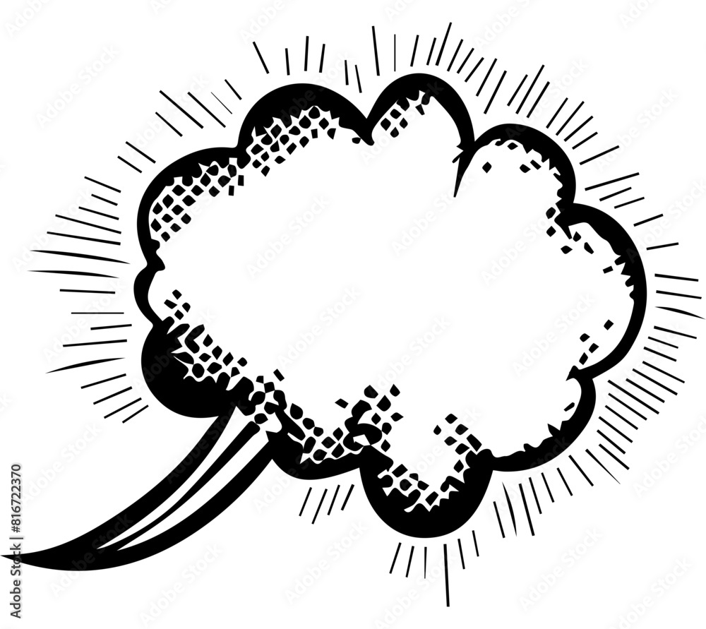 Speech Bubble Comic Book Black and White Speech Bubble Comic Book Black and White