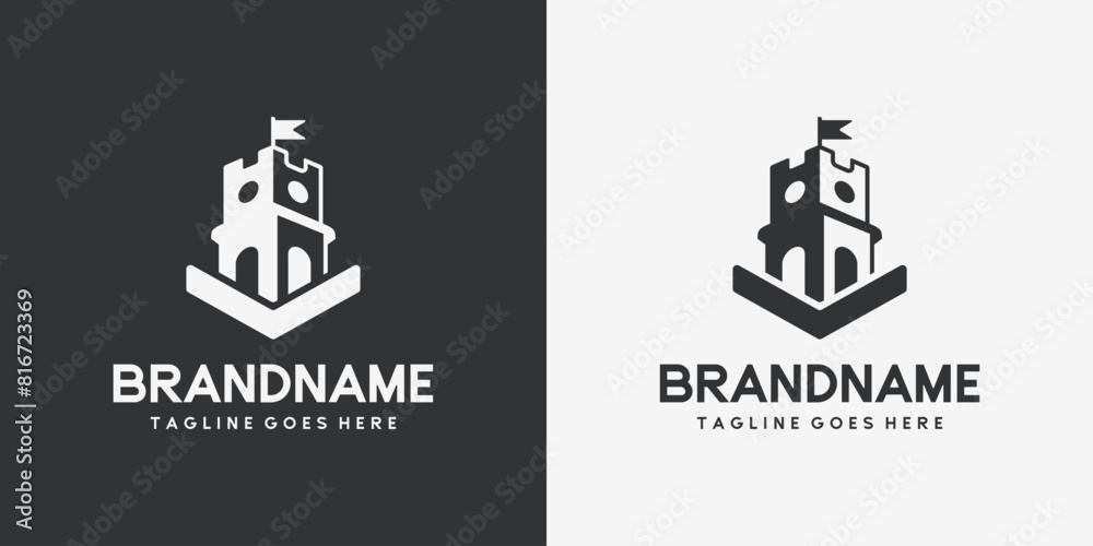 logo illustration castle image vector template logo illustration castle image vector template