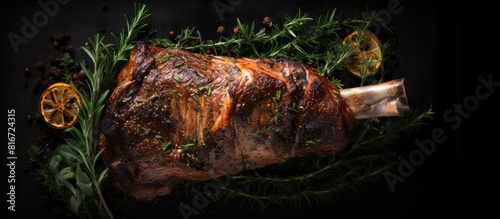 Top view of an oven baked l...
