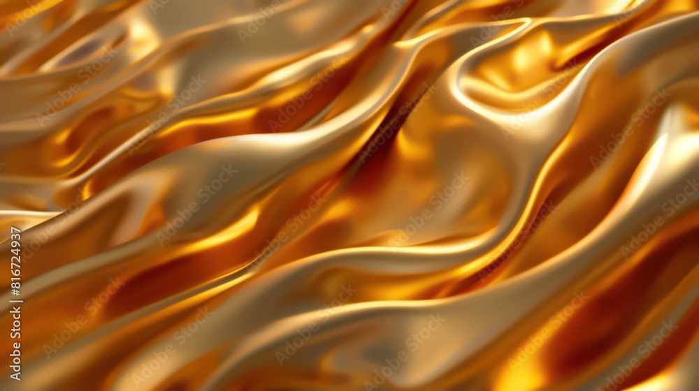 Fototapeta premium A mesmerizing composition of golden metallic textures, with smooth curves and a lustrous sheen. Gold texture background -03