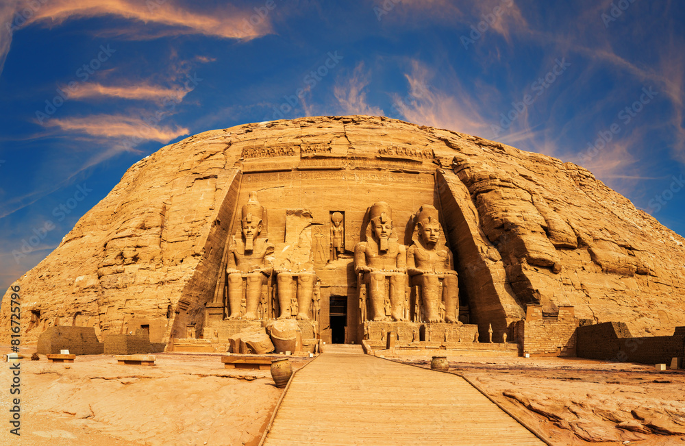 The Great Temple of Ramesses II in Abu Simbel, Egypt