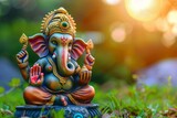 Vibrant ganesh chaturthi processions  adorned idols and traditional garb captured