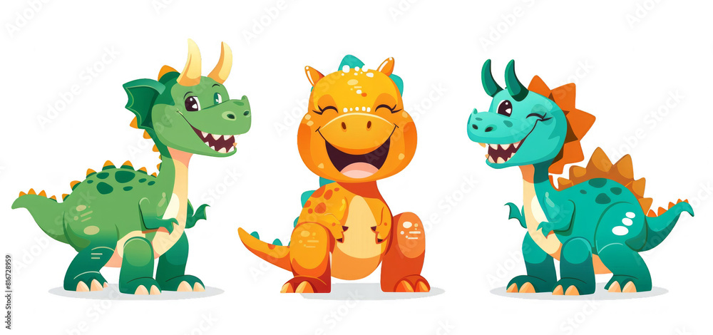 Obraz premium set of funny monsters