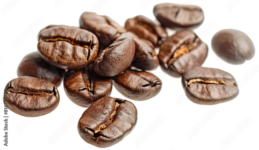Group of Coffee Beans Isolated on White Background Group of Coffee Beans Isolated on White Background