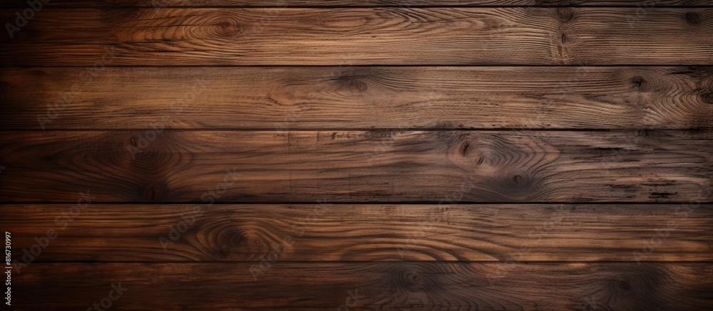 A top view of a wood background with side lighting creating dark shadows and leaving copy space in the image