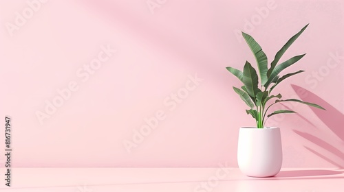 Wallpaper Mural home plant on a pastel green background with copy space Torontodigital.ca